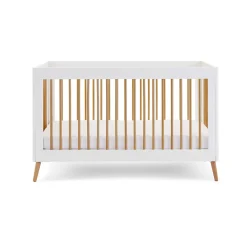 Obaby Maya Cot Bed 3 Piece Room Set - White with Natural