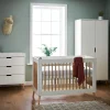 Obaby Maya Mini Cot Bed 3 Piece Room Set - White with Natural