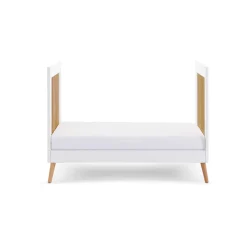 Obaby Maya Mini Cot Bed 2 Piece Room Set - White with Natural