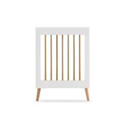 Obaby Maya Mini Cot Bed 2 Piece Room Set - White with Natural