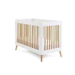 Obaby Maya Mini Cot Bed - White with Natural