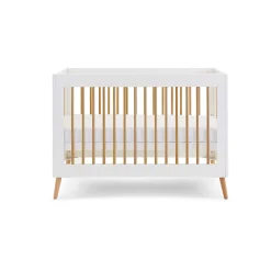 Obaby Maya Mini Cot Bed - White with Natural