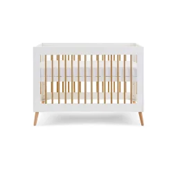 Obaby Maya Mini Cot Bed - White with Natural