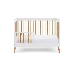 Obaby Maya Mini Cot Bed 2 Piece Room Set - White with Natural
