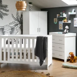 Obaby Nika 3 Piece Room Set - WHITE WASH