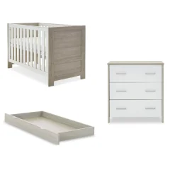 Obaby Nika 2 Piece Room Set & Underdrawer - GREY WASH & WHITE