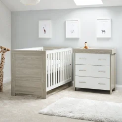 Obaby Nika 2 Piece Room Set - GREY WASH & WHITE