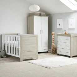 Obaby Nika 3 Piece Room Set - GREY WASH & WHITE