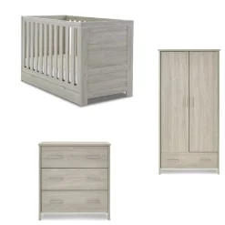 Obaby Nika 3 Piece Room Set & Underdrawer - GREY WASH