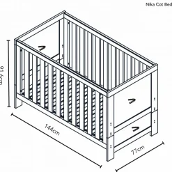 Obaby Nika 2 Piece Room Set - GREY WASH & WHITE