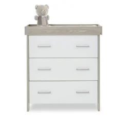 Obaby Nika 2 Piece Room Set & Underdrawer - GREY WASH & WHITE