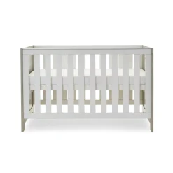 Obaby Nika Cot Bed - GREY WASH & WHITE