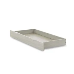 Obaby Nika Cot Bed & Under Drawer - GREY WASH & WHITE
