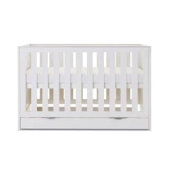 Obaby Nika Cot Bed & Under Drawer -WHITE WASH