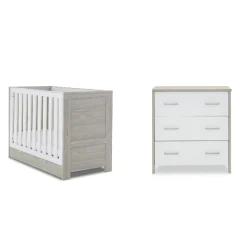 Obaby Nika Mini 2 Piece Room Set & Underdrawer - GREY WASH & WHITE