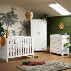 Obaby Nika Mini 3 Piece Room Set - White Wash