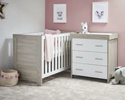 Obaby Nika Mini 2 Piece Room Set - GREY WASH & WHITE