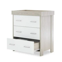Obaby Nika Mini 2 Piece Room Set & Underdrawer - GREY WASH & WHITE