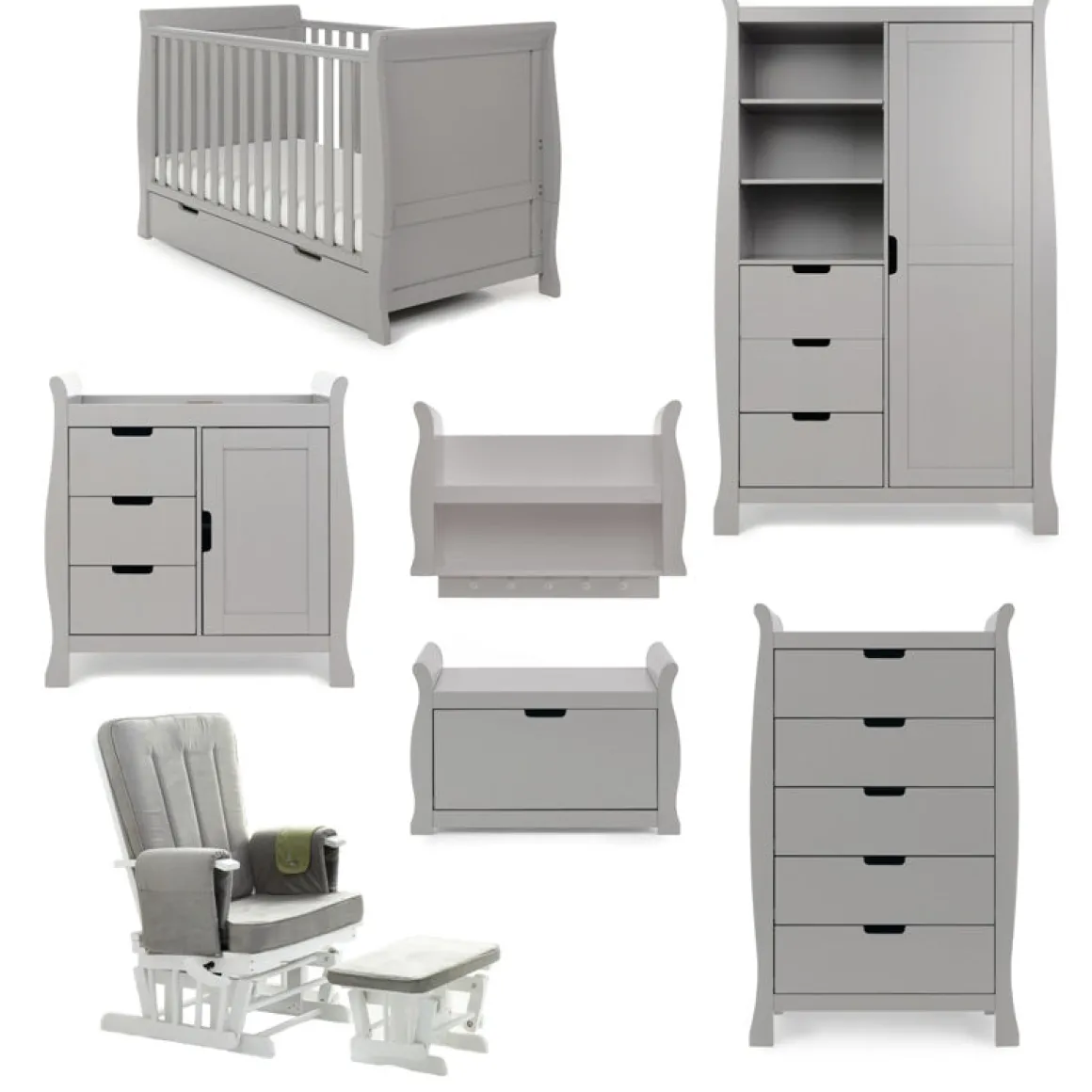 Obaby Stamford Classic 7 Piece Room Set - WARM GREY