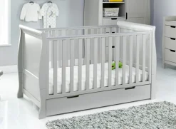 Obaby Stamford Classic Cot Bed - WARM GREY