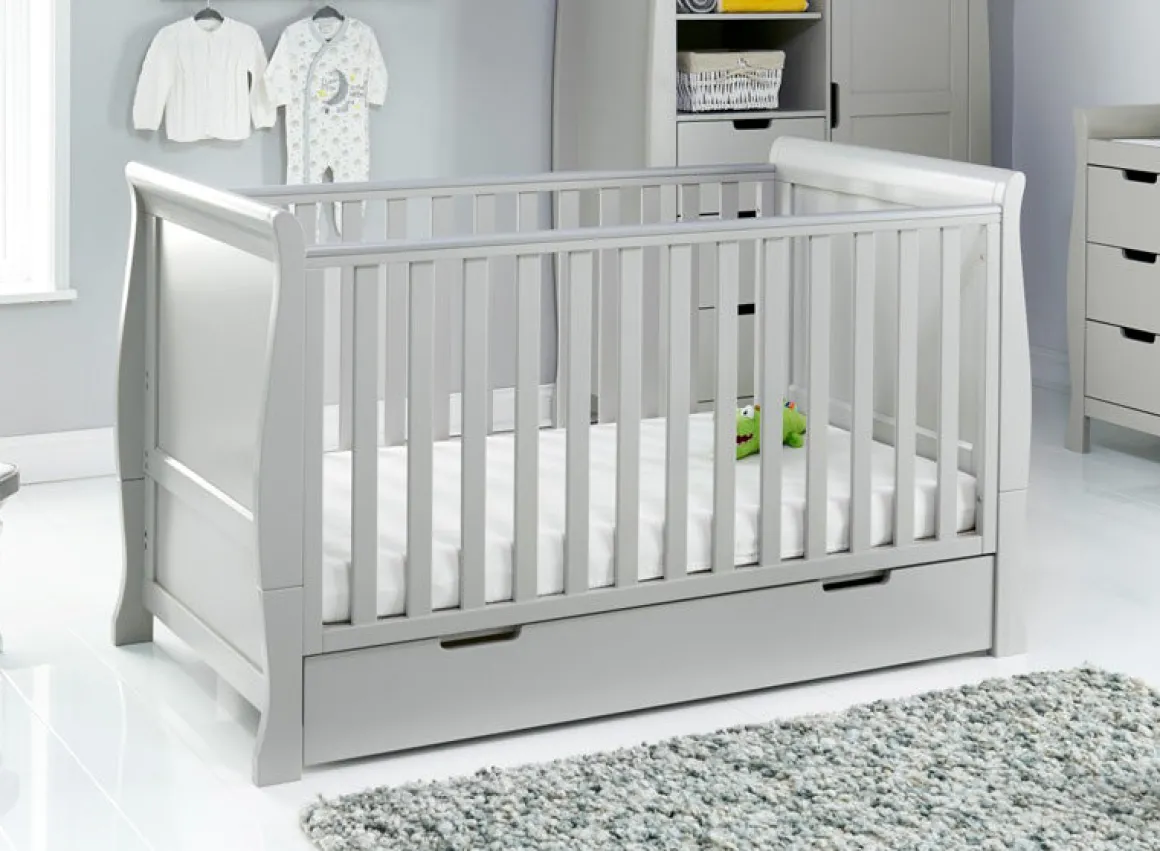 Obaby Stamford Classic Cot Bed - WARM GREY