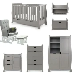 Obaby Stamford Luxe 7 Piece Room Set - TAUPE GREY