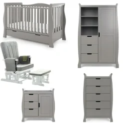 Obaby Stamford Luxe 5 Piece Room Set - TAUPE GREY