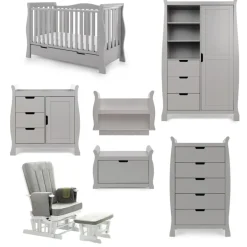Obaby Stamford Luxe 7 Piece Room Set - WARM GREY