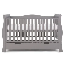 Obaby Stamford Luxe Cot Bed - TAUPE GREY