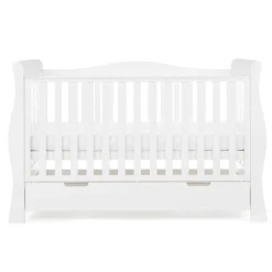 Obaby Stamford Luxe Cot Bed - WHITE