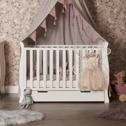 Obaby Stamford Mini Cot Bed - WHITE