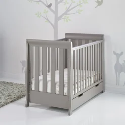 Obaby Stamford Mini Cot Bed - TAUPE GREY