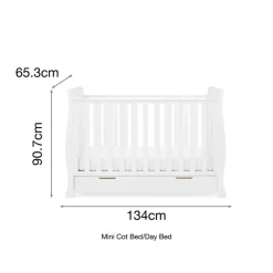 Obaby Stamford Mini Cot Bed - WHITE