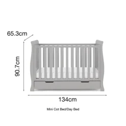 Obaby Stamford Mini Cot Bed - WARM GREY