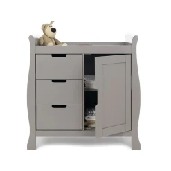 Obaby Stamford Mini Sleigh 5 Piece Room Set  - TAUPE GREY