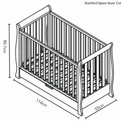Obaby Stamford Space Saver 2 Piece Room Set - WHITE