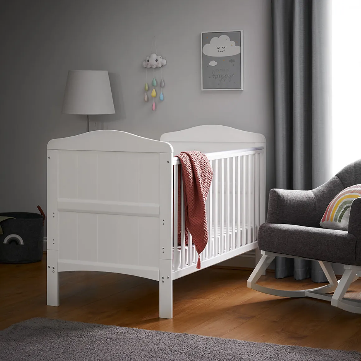Obaby Whitby Cot Bed - White