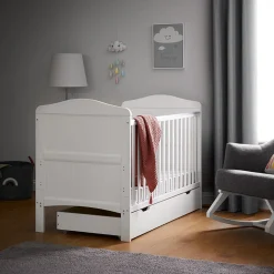 Obaby Whitby Cot Bed with underdrawer - White