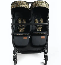 Roma Gemini Double Stroller- Khaki Leopard