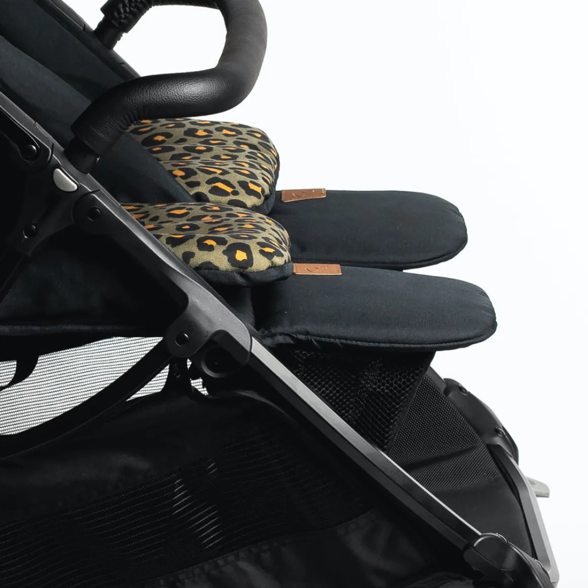 Roma Gemini Double Stroller- Khaki Leopard