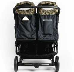 Roma Gemini Double Stroller- Khaki Leopard