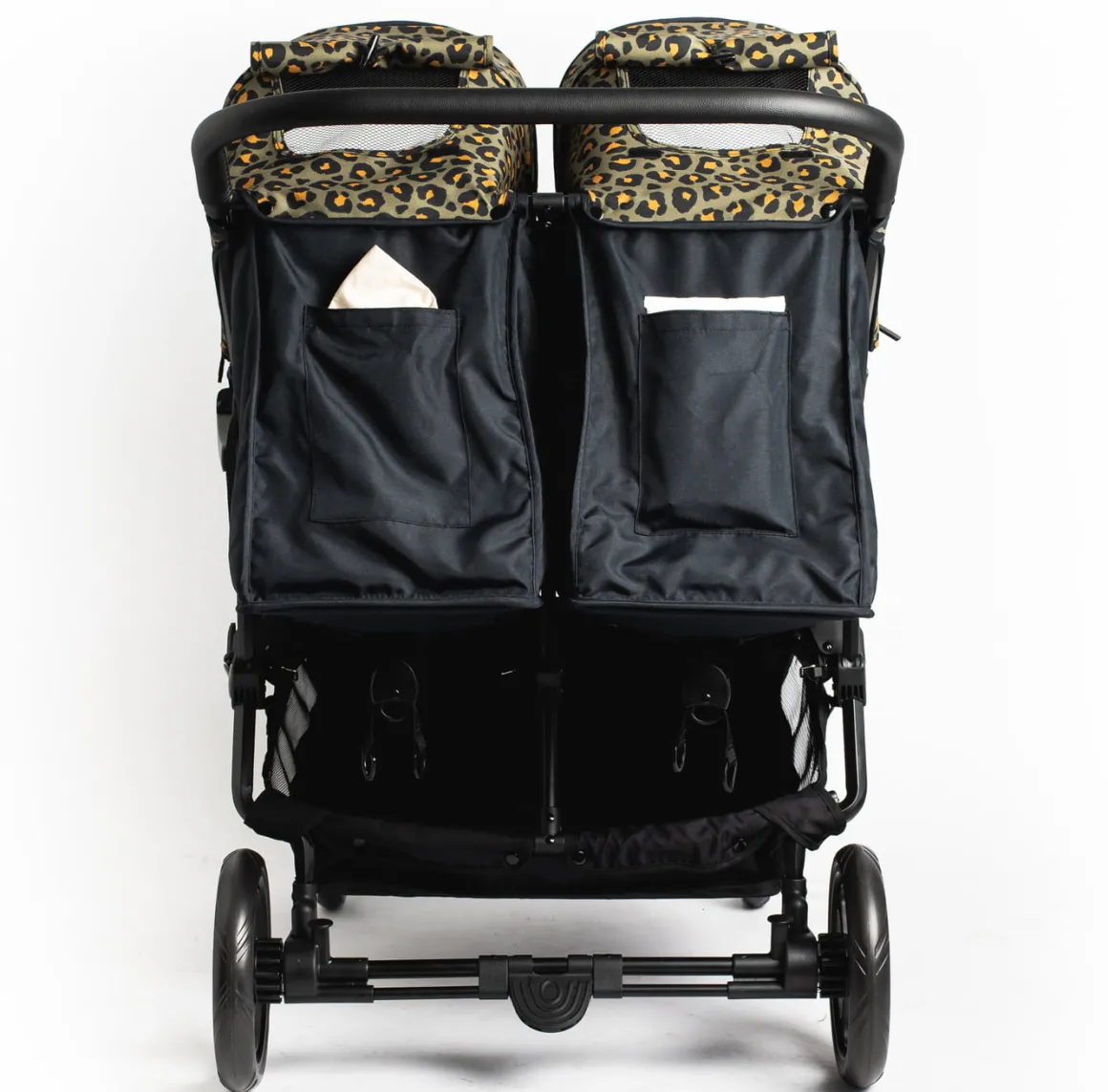 Roma Gemini Double Stroller- Khaki Leopard