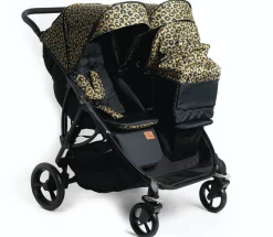 Roma Gemini Double Stroller- Khaki Leopard