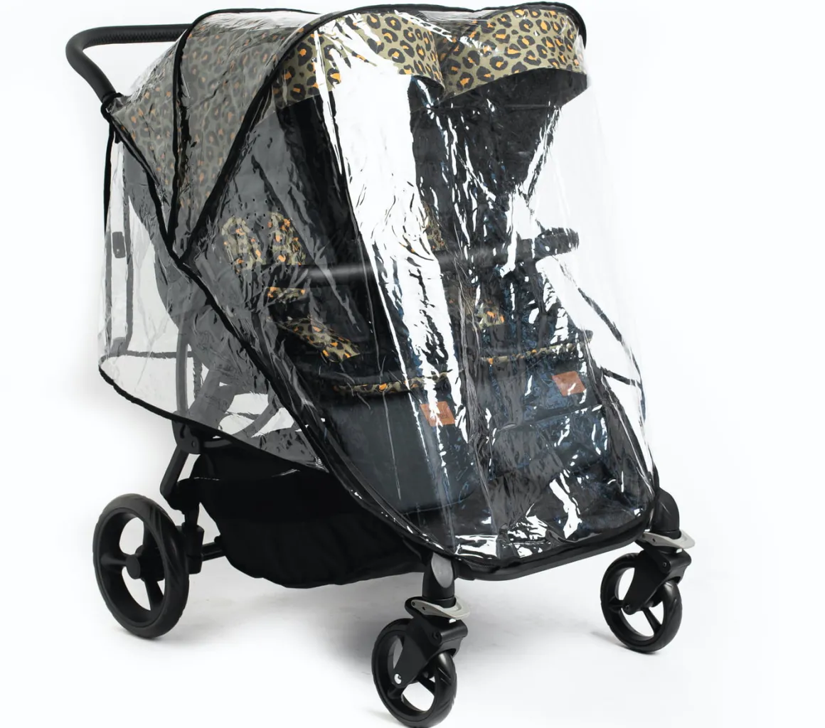 Roma Gemini Double Stroller- Khaki Leopard