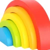 Small Foot - 5 Piece Wooden Rainbow Building Blocks