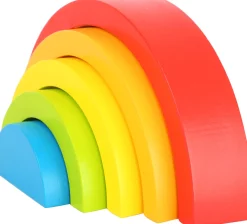Small Foot - 5 Piece Wooden Rainbow Building Blocks