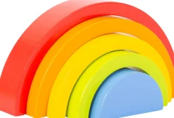 Small Foot - 5 Piece Wooden Rainbow Building Blocks