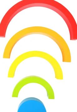 Small Foot - 5 Piece Wooden Rainbow Building Blocks