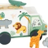 Small Foot - Play Play Car "Safari" - Wooden Truck & Block Toy Set