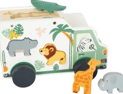 Small Foot - Play Play Car "Safari" - Wooden Truck & Block Toy Set
